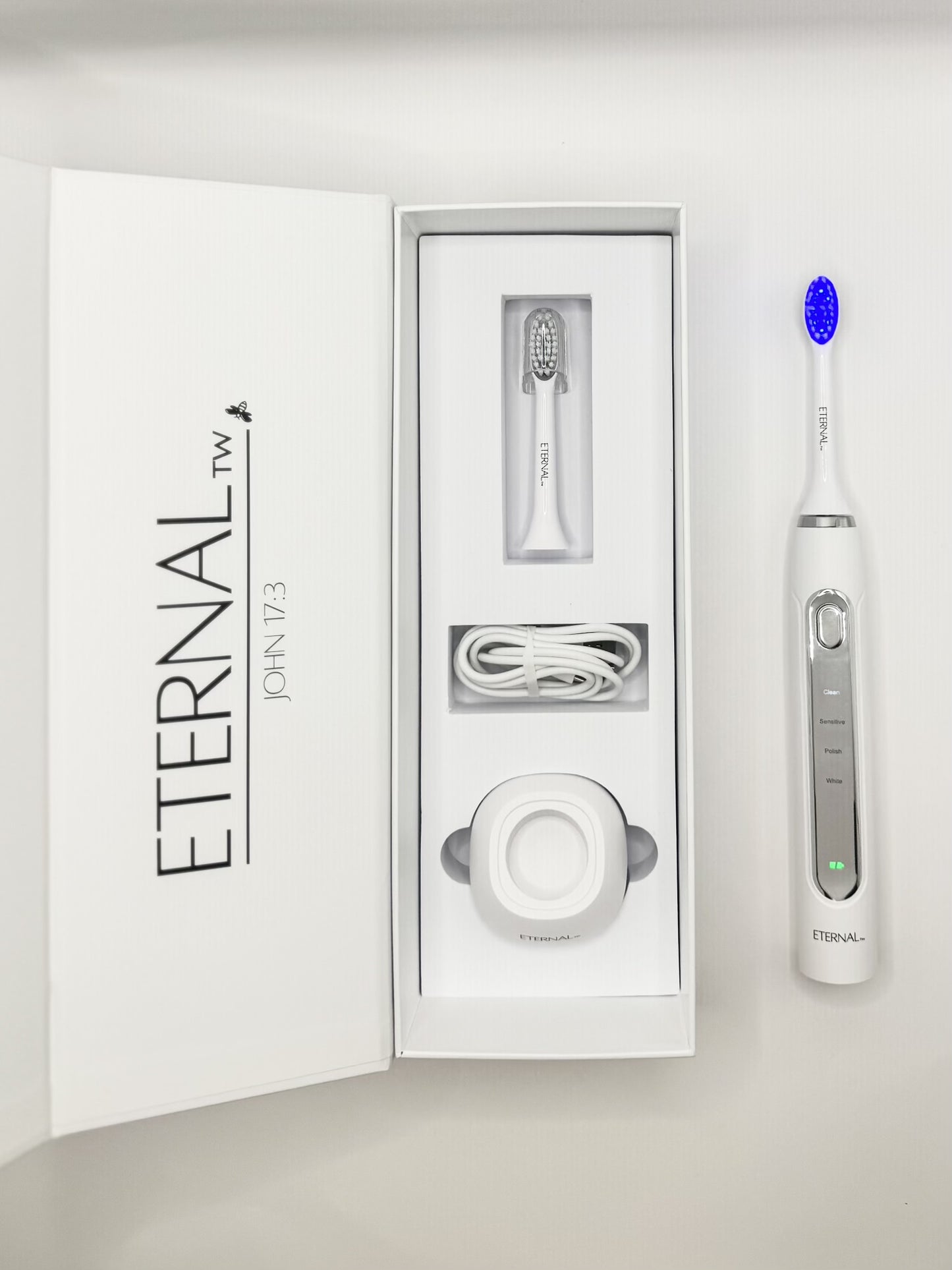 White LED Toothbrush Replacement Heads